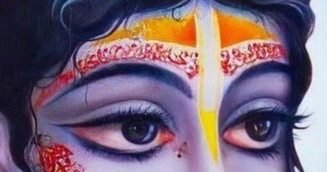 Krishna Eyes Aesthetic, Lord Krishna Eyes, Krishna Eyes Painting, Radha Krishna Eyes, Krishna Eyes, Lotus Eyes, Shri Radhe, Radhe Krishna Wallpapers, Pencil Portrait Drawing