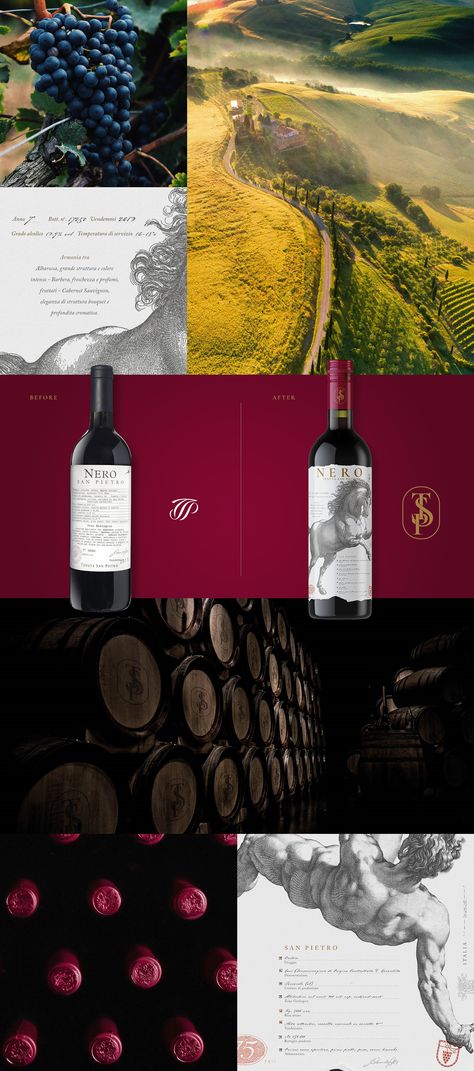 Tenuta San Pietro is a historic organic wine-growing company in the GAVI DOCG wine production area dating back to the 11th century. It was owned by the Marquises of Gavi since 1172. The rebrand included a new monogram and wine labels. #wine #vino #winelover #winetasting #winetime #instawine #winery #redwine #vinho #winelovers #branding #marketing #logo #socialmedia #graphicdesign #brandidentity #brand #winemonogram #logodesigner #rebrand #winerebrand #winelabel Winery Marketing Ideas, Wine Website Design, Winery Branding, Wine Infographic, Wine Branding, Wine Industry, Wine Farm, Wine Production, Organic Wine