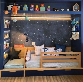 Boy Girl Bedroom, Bilik Tidur, Kid's Bedroom, Toddler Bedrooms, Trendy Bedroom, Girl Beds, Boy Bedroom, Big Boy Room, Boys Bedrooms