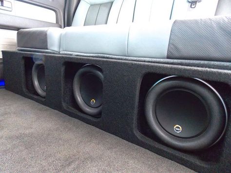 Truck Subwoofer Box, Truck Audio System, Stereo Idea, Custom Subwoofer Box, Truck Audio, Audio Box, Custom Car Audio, Sound System Car, Audio Ideas