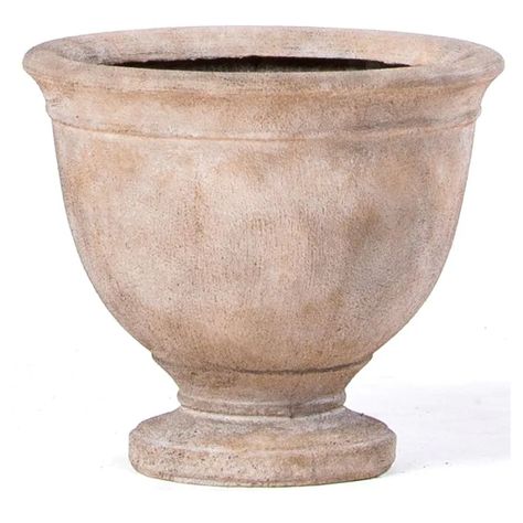 Alfresco Home Delfina Urn Planter | Hayneedle Easiest Flowers To Grow, Stone Planter, Storybook Cottage, Urn Planters, Patina Color, Stone Planters, Indoor Outdoor Planter, Outdoor Planter, Brown Stone