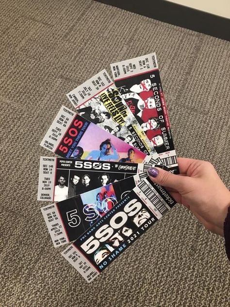 5sos Tour, Custom Tickets, Pepsi Center, Hot Chip, Ticket Design, Concert Venue, Chainsmokers, Summer Tour, Second Of Summer