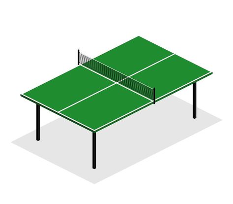 Pingpong Design, Ping Pong Illustration, Ping Pong Room, Pingpong Table, Badminton Sport, Isometric Illustration, Pong Table, Vector Illustration Design, Ping Pong Table