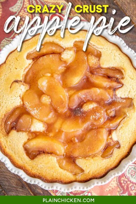 Crazy Crust Pizza Recipe, Apple Pie Filling Desserts, Cobbler Cake, Dessert Thanksgiving, Apple Pie Cake, Fruit Pie Filling, Apple Pie Recipe Easy, Peach Pie Recipes, Easy Apple Pie