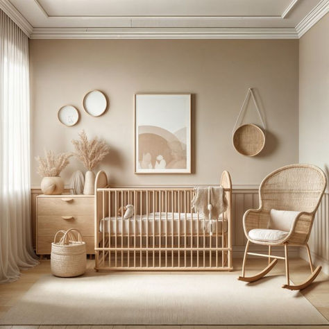 Beige Nursery, Cozy Baby Room, Boho Baby Room, Calm Nursery, Baby Boy Room Decor, Nursery Room Design, Baby Room Inspiration, Baby Boy Room Nursery