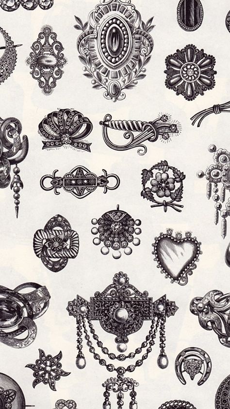 Small Victorian Tattoo, Brooch Tattoo Design, Victorian Style Illustration, Victorian Jewelry Tattoo, Gothic Victorian Tattoo, Victorian Art Drawings, Victorian Symbols, Victorian Tattoo Vintage, Victorian Sketches