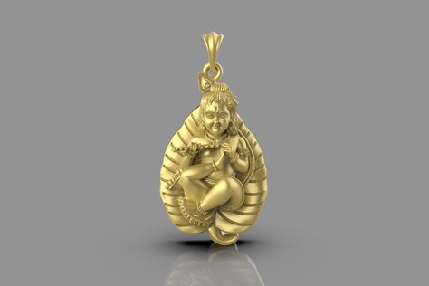 Little Krishna Pendant File,  on ArtStation at https://www.artstation.com/artwork/a0EA59 Krishna Ring, Krishna Pendant, Venus Art, Jewelry Manufacturing, Little Krishna, Cad File, Jewelry Pendant, Earrings Rings, File Format