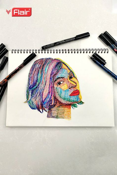 Pop art sketch made with Flair Creative Hotline Fineliner pens Fineliner Pens, Fun Easy Crafts, Fun Easy, Craft Activities, Easy Crafts, Art Sketches, Pen, Pop Art, Design