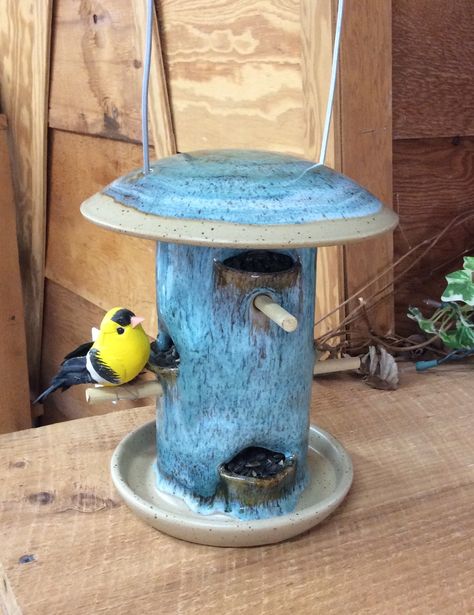 Bird Feeders Ceramic, Hand Built Pottery Bird Feeder, Bird Feeder Pottery, Pottery Bird Feeders Handmade, Bird Feeder Ceramic, Ceramic Birdfeeders, Ceramic Bird Feeder Pottery, Ceramic Bird Feeders, Pottery Bird Feeders