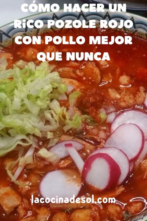 #pozolerojo #pollo #recetadepozole #antojitosmexicano #pozoledepollo Guajillo Chile, Pozole, Mexican Food Recipes Easy, Healthy Dishes, Mexican Food Recipes, Chile, Salsa, Easy Meals, Thanksgiving