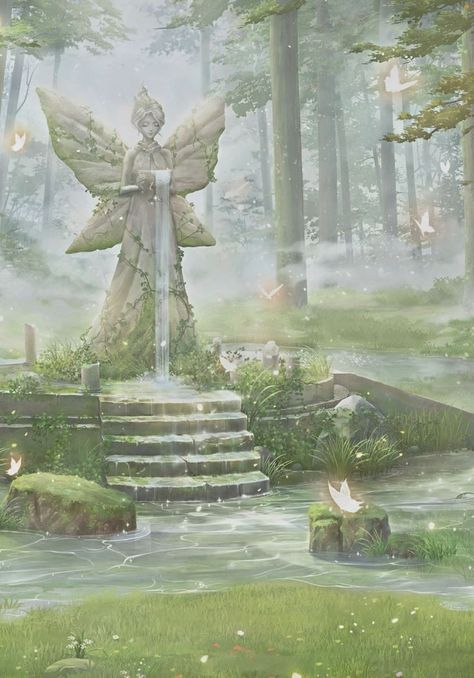 Shining Nikki, Forest, Angel, Statue