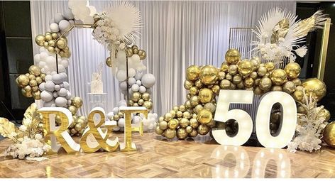 Balon Decoration, Birthday Party Items, Balloons Decor, Deco Ballon, Anniversary Decor, 50th Birthday Decorations, Beautiful Decorations, Birthday Party Theme Decorations, Adult Birthday Party