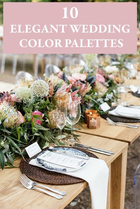 10 Elegant Wedding Color Palettes | Junebug Weddings French Wedding Color Palette, Elegant Wedding Color Palette, Elegant Wedding Colors, Winter Wedding Color Palette, Wedding Color Palette Summer, Wedding Color Palettes, Fall Wedding Color Palette, Planner Board, Wedding Colours