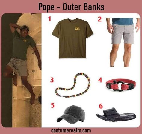 Dress Like Pope From Outer Banks Pope Costume Pope Halloween Costume Outer Banks Pope, Pope Costume, Other Banks, Jj Outer Banks, Pope Heyward, Raven Outfits, Fashion Style Aesthetic, Pogue Style, Outfit Outer