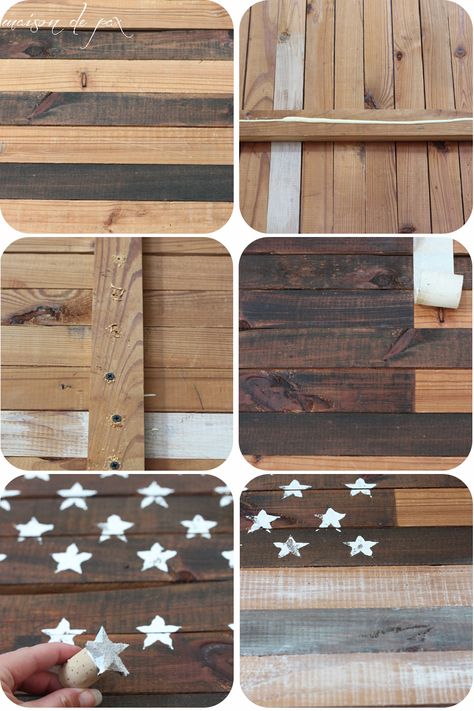 American Flag Diy, Pallet Flag, Flag Diy, Woodworking Projects For Beginners, American Flag Art, Rustic American Flag, Wooden American Flag, American Flag Wood, Wooden Flag