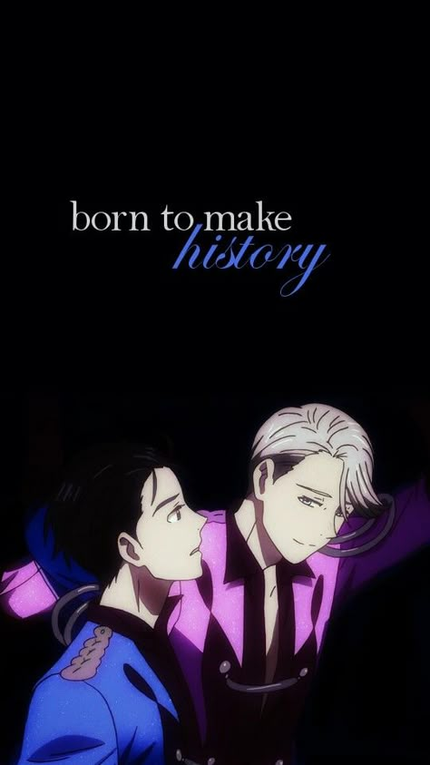 Yuri On Ice #Victuuri #Victor x #Yuri Anime Wallpaper Lockscreen iPhone HD Fondos de pantalla Yuri On Ice Wallpaper, Born To Make History, Ice Wallpaper, Yuri On Ice Comic, Lockscreen Iphone, Emo Wallpaper, Yuri Anime, Yuri On Ice, Sports Anime