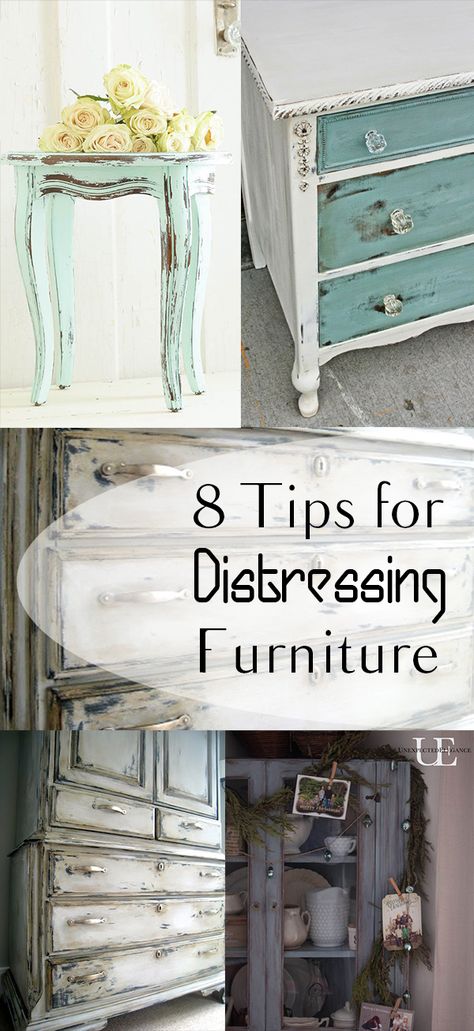 Refurbished Furniture Diy, Distressing Furniture, Distressed Furniture Diy, Distressed Dresser, Distressed Furniture Painting, Diy Furniture Flip, Bedroom Furniture Makeover, Diy Chalk Paint, Distressed Furniture