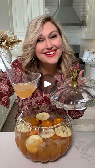 478K views · 26K reactions | You will love this Fall Punch or Punchkin as I like to call it 🎃

•Add Ice to a punch bowl
•8 cups of Apple Cider 
•1 cup of orange juice 
•2 cups of ginger ale or ginger beer 
•1 bottle of Prosecco (sparkling wine) 
•1 cup to 1 1/2 cups of vodka 
•2 star anise 
•2 cinnamon sticks 
•1 apple sliced (I used a honey crisp) 
•orange slices or floral orange ice cubes

Let me know if you make it!
#pumpkinseason #punchrecipe | Jennifer Valentyne | Alan Silvestri · Amas Veritas Orange Ice Cubes, Amas Veritas, Fall Punch, Apple Cider Bar, Thanksgiving Punch, Apple Cider Punch, Vodka Punch, Alcoholic Treats, Orange Punch