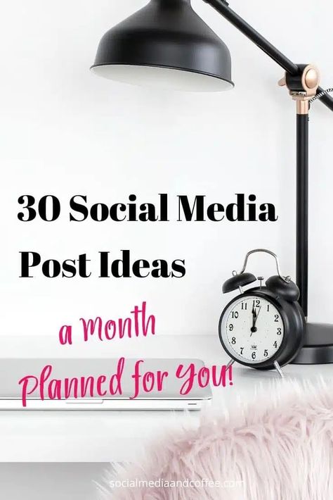 30 Social Media Post Ideas | A Month of Posts Planned for You Social Media Post Ideas, Marketing Online Business, Coffee Blog, Today Calendar, Content Calendar, Small Business Social Media, Social Media Marketing Business, Twitter Marketing, How To Start Conversations