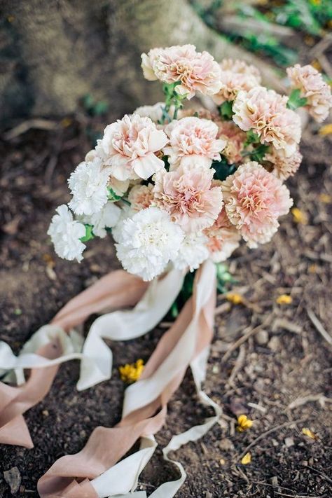 White Carnation Bouquet, Carnation Wedding Bouquet, Carnation Bridal Bouquet, Carnation Wedding Flowers, Bouquet Carnation, Carnation Wedding, Affordable Wedding Flowers, Blush Weddings, Carnation Bouquet