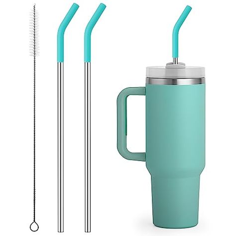 Straw Accessories, Stanley Tumbler, Stainless Steel Straws, Metal Straws, Cup With Straw, Reusable Straw, Stanley Cup, Brush Cleaner, Light Green