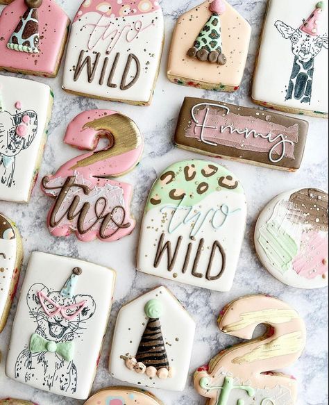 Two Wild Birthday Party Girl Cookies, Born Two Be Wild Cookies, Wild One Cookies Girl, Two Wild Cookies Girl, Two Wild Birthday Cookies, Two Wild Cookies, Bachelorette Cookies, 2nd Birthday Party For Girl, Wild Birthday Party