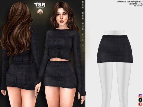 The Sims Resource - CLOTHES SET-489 (SKIRT) BD1284 Pretty Sims, Halloween City, The Sims 4 Skin, The Sims 4 Pc, Pelo Sims, Sims 4 Cc Makeup, Sims4 Clothes, Sims 4 Mods Clothes, Sims4 Cc