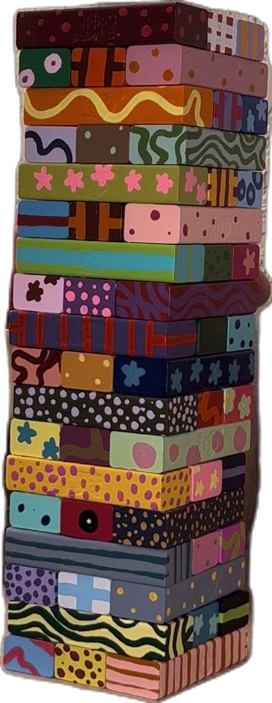 Painted Jenga Blocks, Painted Jenga, Truth Or Dare Jenga, Organizing Jewelry, Ideas For Organizing, Jenga Blocks, Cute Room, Block Craft, Things To Do Alone