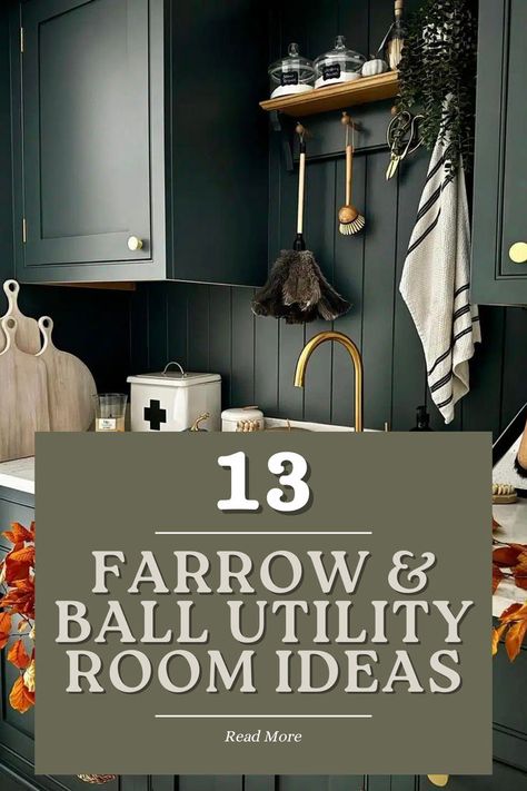 Immerse yourself in the world of utility room reinvention with 13 Farrow & Ball ideas designed to spark your redecorating enthusiasm. Click to explore these stylish and functional designs, and follow us for an uninterrupted source of inspiration to breathe new life into your utility spaces. Utility Room Inspiration, Utility Room Ideas, Laundry Room Paint Color, Laundry Room Paint, Small Utility Room, Skimming Stone, Ball Ideas, Laundry Space, Real Homes