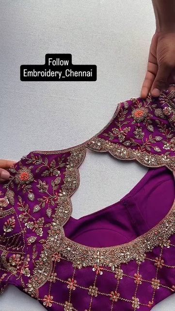 Dark Pink Blouse Designs, Back High Neck Blouse Designs, Simple Blouse Hand Designs, Front Blouse Designs Latest, Traditional Blouse Designs Weddings, Lehenga Blouse Designs Latest Traditional, High Neck Blouse Designs, Front Blouse Designs, Plain Blouse Designs