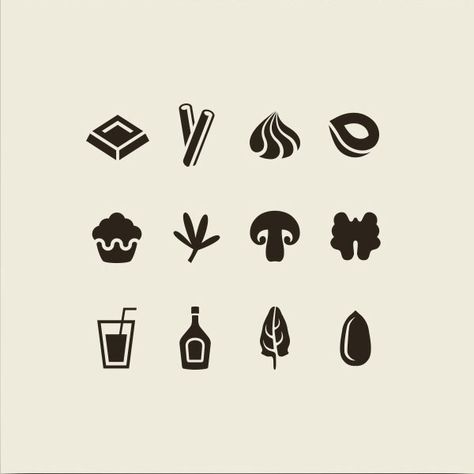 Icon Set Design, Food Icon, Food Shapes, Design Apps, Minimalist Icons, Luxury Food, Brand Icon, Png Icons, Icons Design