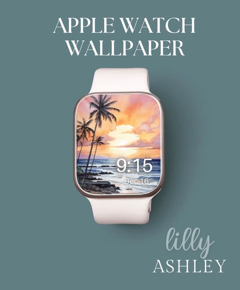 Endless Summer Vibes: Free Sunset Coast Phone Wallpapers   Matching Watch Faces Pretty Apple Watch, Womens Apple Watch, Wallpaper Watch, Matching Watches, Watch Background, Apple Watch Face, Art Watch, Apple Watch Wallpaper, Watch Wallpaper