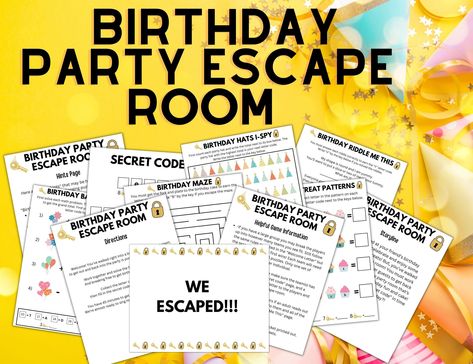 Escape Room Printable, Room Escape Games, Breakout Game, Clue Party, Code Secret, Escape Room Puzzles, Escape Room Game, Birthday Party For Teens, Singing Happy Birthday