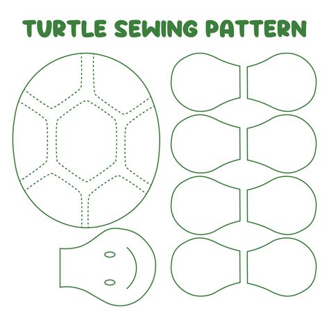 Printable Sewing Patterns Free Printable Sewing Patterns, Teddy Bear Sewing Pattern, Handmade Soft Toys, Soft Toy Patterns, Printable Sewing Patterns, Cute Sewing Projects, Animal Sewing Patterns, Free Sewing Patterns, Turtle Pattern