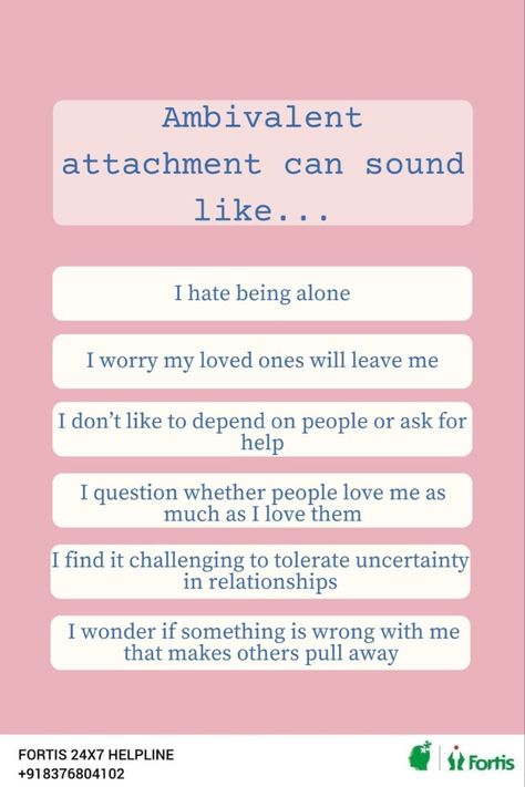 #attachmentstyles #mentalwellness #psychology Ambivalent Attachment, Attachment Styles, Ask For Help, Mental Wellness, Sounds Like, Help Me, No Worries, Psychology, First Love