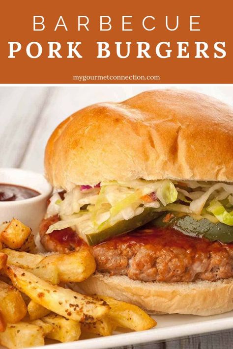 Pork Burger Seasoning, Pork Burgers Patties, Pork Burgers Recipes Ground, Bbq Pork Burgers, Pork Burgers Recipes, Pork Patties, Pork Food, Burgers Recipes, Homemade Barbecue