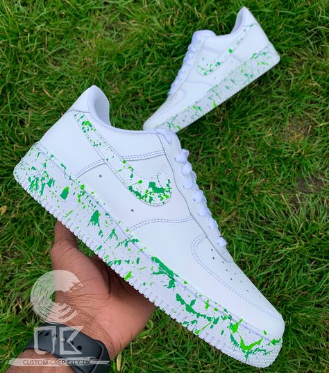 Custom Trainers, Painted Air Force 1, Outfits With Jordan 1s Fashion Styles, Painted Nikes, White Air Force 1, Custom Af1, White Air Forces, Custom Nike Shoes, Shoe Ideas