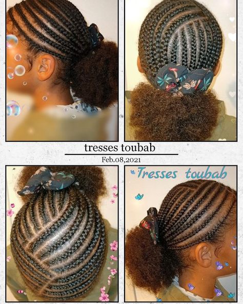 Hair Styles For School Easy Kids Black Natural, Simple Cornrows For Kids, Cornrow Hairstyles For Short Hair, Natural Cornrow Hairstyles For School, Natural Hair Styles Cornrows, Cute Braids For School, Simple Braiding Hairstyles, Simple Cornrows For Natural Hair, Cornrow Hairstyles Natural Hair