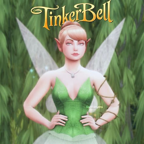 fantasyms on Tumblr Sims Disney Cc, Sims 4 Tinkerbell, Sims 4 Alice In Wonderland Cc, Ts4 Fairy Cc, Fairy Sims 4 Cc, Sims 4 Disney Cc, Sims 4 Fairy Cc, Tinker Bell Hair, Sims Dress