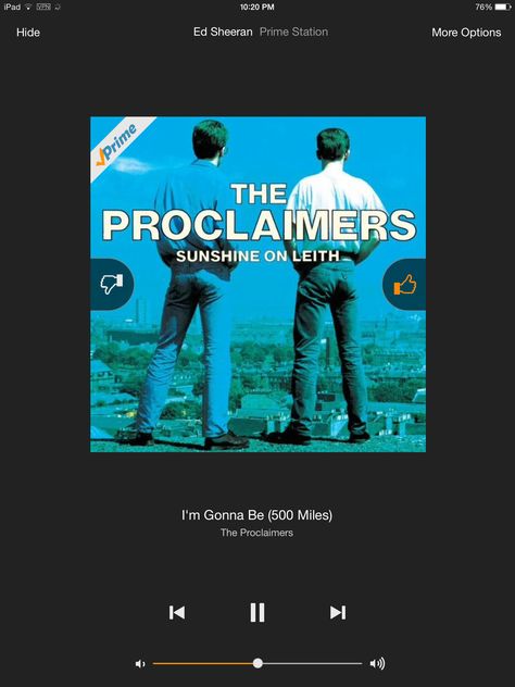 Song: I'm Gonna Be (500 Miles) Artist: The Proclaimers Album: Sunshine on Leith 500 Miles Song, Sunshine On Leith, The Proclaimers, 500 Miles, Spotify Playlist, Ed Sheeran, Songs, Movie Posters, Music