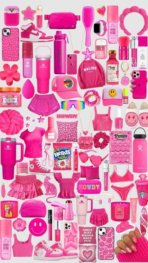 Hot Pink!!!! Rich Wishlist, Hot Pink Gifts, Pink Gifts, Pink Outfits, Basket Ideas, Gift Basket, Fun Stuff, Gift Baskets, Hot Pink