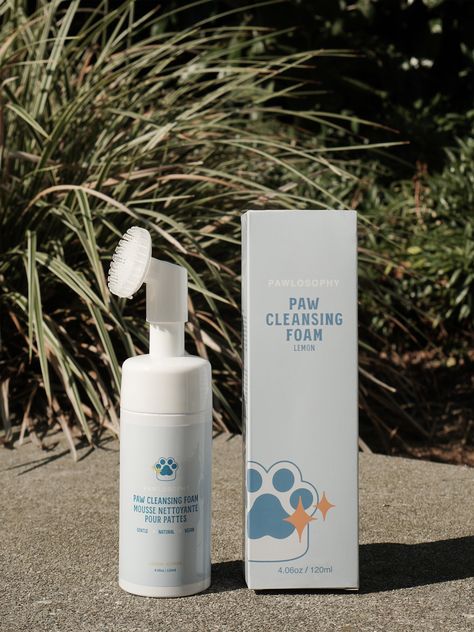 After a walk, a hike, or a trip from the beach, our Paw Cleansing Foam is the best way to keep paws clean and healthy. This no-rinse paw cleaner offers a thorough cleanse through its foamy formulation and soft silicone brush Our gentle formulation helps to - moisturize paws - soothe itchy/irritated paws - improve dry paws - effectively clean away dirt and bacteria Key Ingredients  - Aloe vera - Chamomile tea - Vitamin E - Jojoba oil - Centella Asiatica Free of parabens, sulfates, phtalates, and