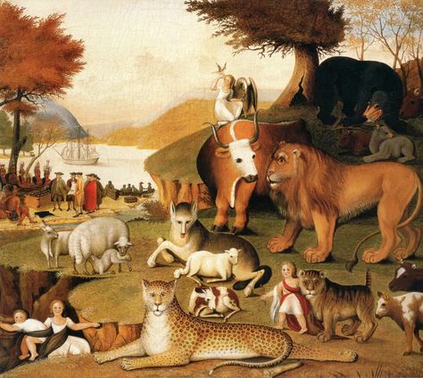 The Peaceable Kingdoms of Edward Hicks – Art & Theology Peaceable Kingdom, Abstract Art Gallery, Art Articles, Famous Art, Canvas Pictures, Art Fair, Modernism, Great Artists, Impressionism