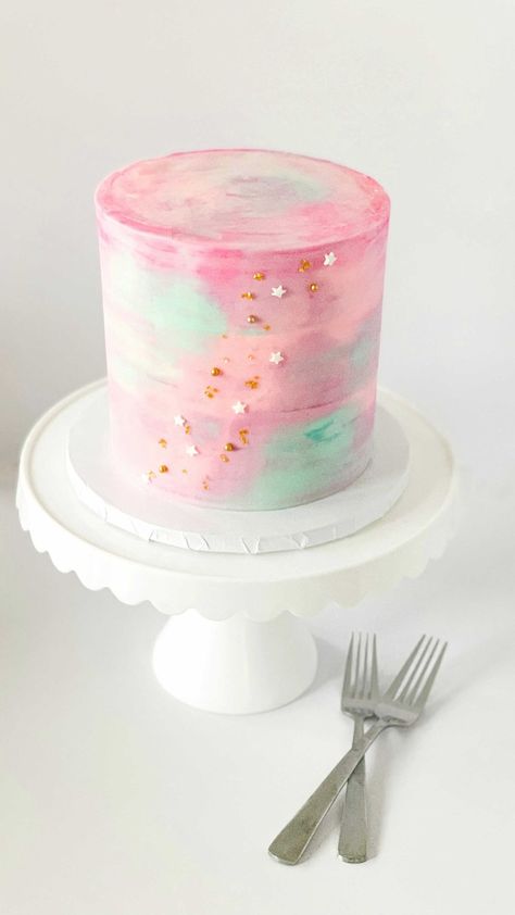 Ombre Sprinkle Cake, Pastel Ombré Cake, Pastel Watercolor Cake, Rainbow Watercolor Cake, Ombre Rainbow Cake, Threenage Dream, Iridescent Cake, Dream Birthday Cake, Taylor Cake