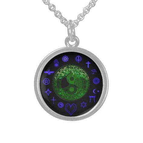 ying yang and tree of life neon blue and green custom necklace, This necklace was made by Amelia Carrie and is Sterling Silver and available at the TreeofLifeShop.com which features trees of life, yin yangs, peace symbols and other positive and inspirational art. Camera Necklace, Peace Symbols, Yin Yang Necklace, Spy Camera, Hidden Camera, Back Necklace, Tree Of Life Necklace, Ying Yang, Inspirational Art