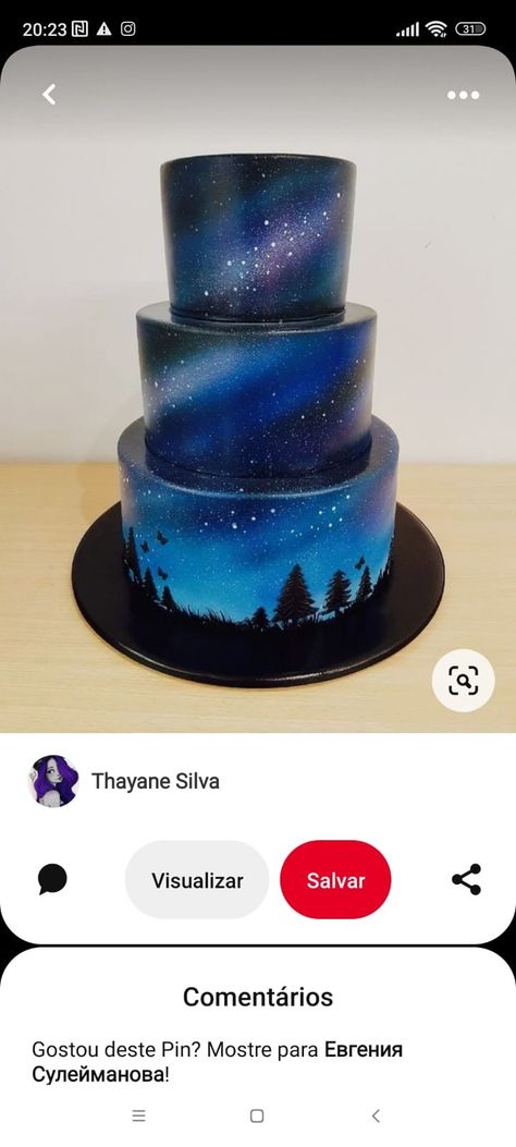 Northern Lights Wedding Cake, Aurora Borealis Cake, Night Sky Cake, Ocean Birthday Cakes, Star Wars Wedding Cake, Night Sky Wedding, Glacier Elopement, Mountain Cake, Winter Cakes