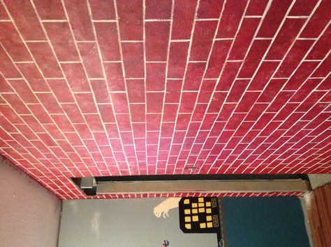 My work!! Faux brick wall for Super hero room:) #mural #wallart Brick Accent Wall Bedroom Boys, Red Brick Wallpaper Bedroom Boys, Marvel Rainbow Wall Red, Superhero Mural Bedroom, Superhero Bedroom Wall Paint, Super Hero Room, Ninja Turtle Room, Turtle Room, Marvel Bedroom