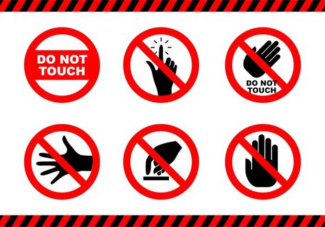 Don't Touch Sticker, Touch Logo, Dont Touch, Lululemon Logo, Retail Logos, Vector Art, Art Images, Template Design, For Free