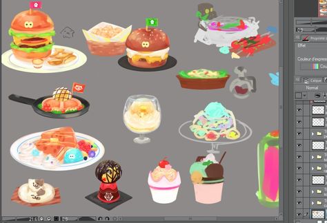 Splatoon Food Art, Splatoon Food, Splat Tim, Blender Models, Digital Painting Tutorials, Food Drawing, Splatoon, Types Of Art, Color Pallets