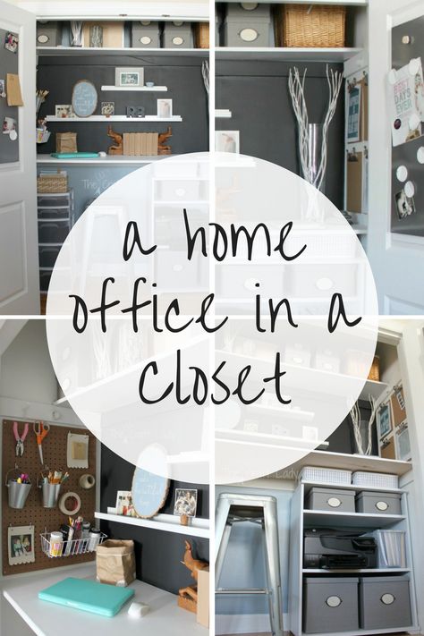 If you need extra work space, transform a spare closet into a home office. Tour this "cloffice" filled with functional and space-saving office organizing tips. Closets Turned Into Office Space, Dual Closet Ideas, Dual Office, Closet To Office, Office In A Closet, Closet Turned Office, Closet Office Ideas, Cloffice Ideas, Closet Office Organization